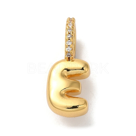 Brass Micro Pave Cubic Zirconia Pendants KK-K345-13E-G-1