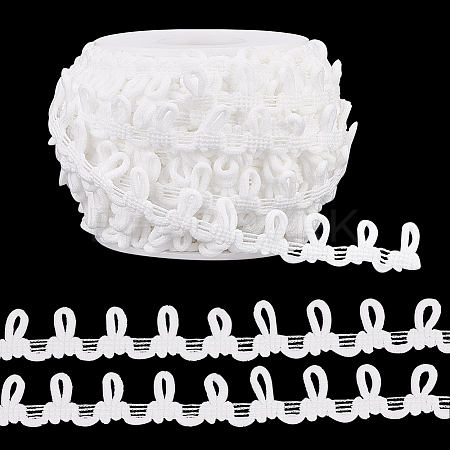 20 Yards Polyester Braid Trims with Elastic Button Loops OCOR-PH0001-94A-1