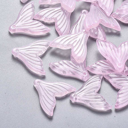 Transparent Spray Painted Glass Pendants GLAA-S190-009A-05-1