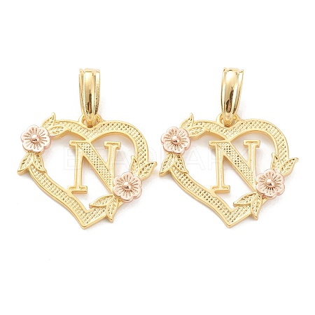 Real 18K Gold Plated Brass  Pendants KK-J042-43G-N-1