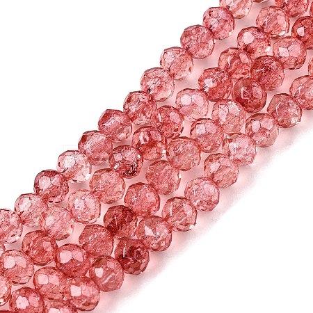Transparent Glass Beads Strands X-GLAA-T023-4mm-A13-1