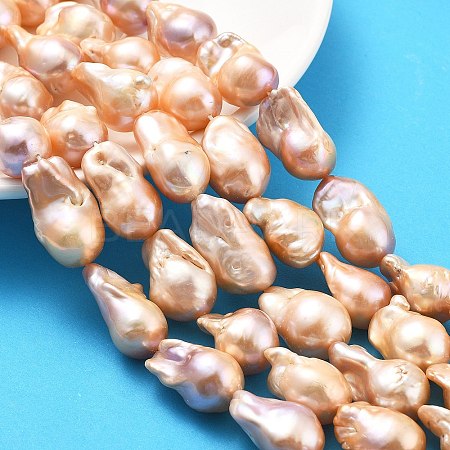 Natural Nucleated Pearl Beads Strands PEAR-B004-15C-04E-1