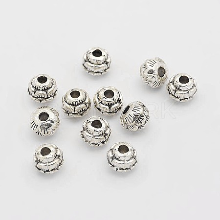 Tibetan Style Alloy Flower Spacer Beads TIBEB-O004-74-1