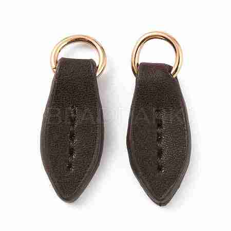 Leather Zipper Pull Tabs DIY-WH0374-82B-1