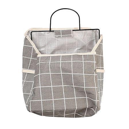 (Defective Closeout Sale: No Hook)Tartan Pattern Polycotton Bedside Caddy for Student Dorm AJEW-XCP0002-57-1