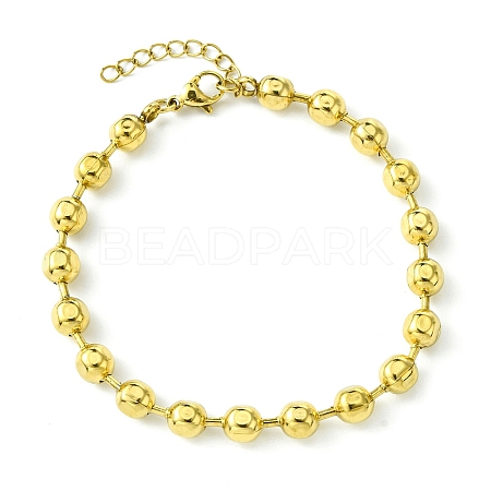 Ion Plating(IP) 304 Stainless Steel Oval Link Chain Bracelets for Women BJEW-C066-04G-1