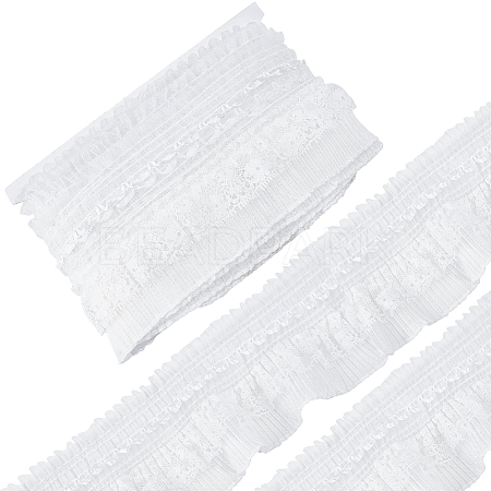 12 Yards Polyester Lace Ribbon OCOR-NB0002-84D-1