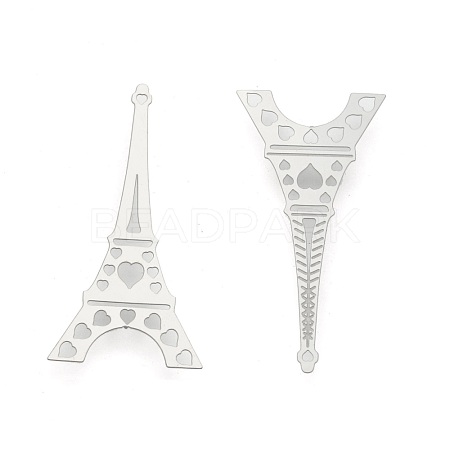 Eiffel Tower 202 Stainless Steel Pendants X-STAS-Q170-33x16mm-1