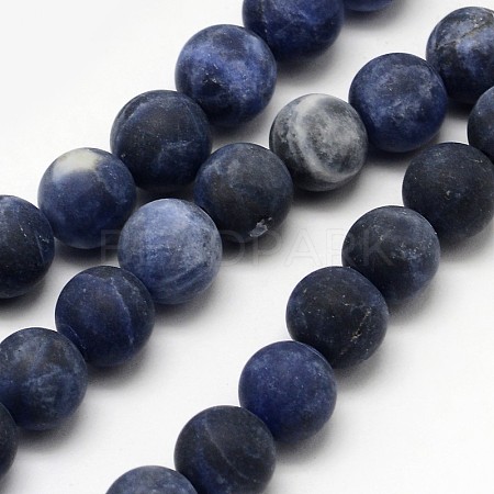 Natural Sodalite Beads Strands X-G-D682-12mm-1
