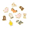 40Pcs 8 Styles Zinc Alloy Enamel Pendants FIND-CJ0004-47-8