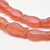 Frosted Electroplate Glass Fish Beads Strands EGLA-M001-M-2