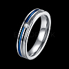 Valentine's Day Titanium Steel Cubic Zirconia Finger Ring RJEW-BB18937-7-2