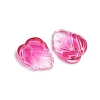 Two-Tone Transparent Glass Charms GLAA-H016-15W-2