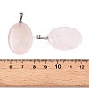 Natural Rose Quartz Pendants G-T138-207B-3