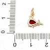 Brass Pave Cubic Zirconia Charms KK-Q096-14A-G-3