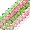 Transparent Painted Glass Beads Strands DGLA-A034-T6mm-A18-2