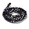 Opaque Solid Color Electroplate Glass Beads Strands EGLA-A039-P3mm-B17-2