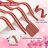 Centipede Braided Polyester Lace Trim OCOR-WH0079-22-4