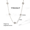 Elegant 304 Stainless Steel Daisy Link Chain Necklaces and Bracelets Sets for Women EE7355-4-3