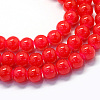 Baking Paint Imitation Jade Glass Round Bead Strands X-DGLA-Q021-10mm-05-1