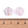 Electroplate Transparent Glass Beads Strands EGLA-N056-02A-02-4