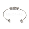 304 Stainless Steel Open Cuff Bangle Makings STAS-K320-01A-P-2