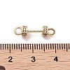 Brass Micro Pave Clear Cubic Zirconia Connector Charms KK-K361-01G-4