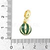 Brass Enamel Fruit European Dangle Charms KK-Z090-08G-02-3