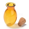 Oval Glass Cork Bottles Ornament AJEW-O032-03A-3