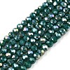 Electroplate Glass Beads Strands X-EGLA-A044-P2mm-B09-1