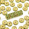 Brass Grade A Rhinestone Spacer Beads RSB039NF-10G-1
