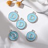 Platinum Plated Alloy Enamel Charms X-ENAM-S118-04D-P-5