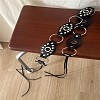 Alloy with Imitation Leather Eye Link Knot Tie Chain Belts for Women FS-WG2C858-01-1