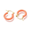 Brass Enamel Hoop Earrings for Women EJEW-M211-01LG-C-2