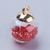 Glass Ball Pendants GLAA-K024-02-2