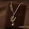 304 Stainless Steel Initial Pendant with Dice Tassel Necklaces FS-WGD823D-21-1