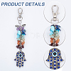 CHGCRAFT 3Pcs Natural & Synthetic Gemstone Chips Cluster Pendant Decoration HJEW-CA0001-35-6