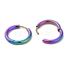 Ion Plating(IP) Titanium Alloy Huggie Hoop Earrings for Women EJEW-A100-01D-RC-2