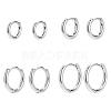   4Pairs 4 Styles Brass Huggie Hoop Earrings EJEW-PH0001-28P-1