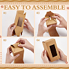Kraft Paper Candy Boxes with PVC Clear Window CON-WH0097-07A-02B-4