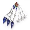 Chakra Jewelry Natural Lapis Lazuli Cone Dowsing Pendulums G-G771-E03-1