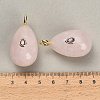 Natural Rose Quartz Pendants GG-CBA4625-02G-06-3