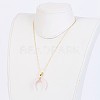 Natural & Synthetic Mixed Stone Pendant Necklaces NJEW-JN02140-4