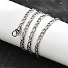 Tarnish Resistant 304 Stainless Steel Figaro Chain Necklace Making STAS-K168-03P-2