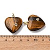 Natural Tiger Eye Pendants G-P588-01G-06-3
