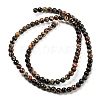Natural Red Snowflake Obsidian Round Beads Strands G-P503-4MM-06-3