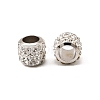 Rondelle Brass Rhinestone Beads CPDL-I003-01-3