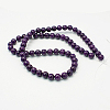 Natural Mashan Jade Round Beads Strands X-G-D263-4mm-XS11-2