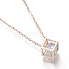 304 Stainless Steel Pendant Necklaces NJEW-O118-22-3