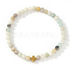 Bohemian Natural Amazonite Round Beads Stretch Bracelets LS-NO3013-3-1